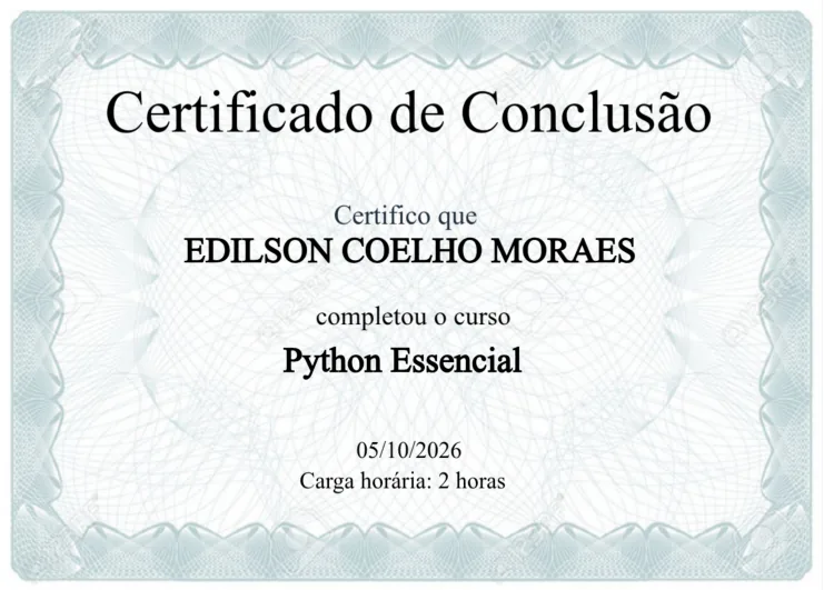 Certificado: Python Essencial